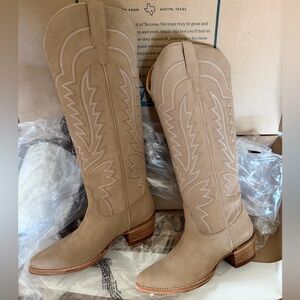 Tecovas Tan Heeled Boots